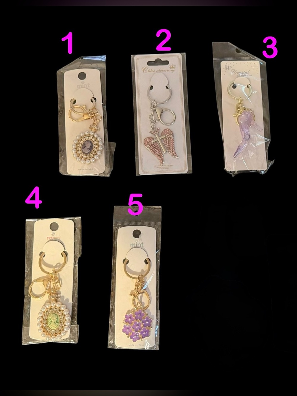 BUY NOW! YOU PICK! BEAUTIFUL BAG CHARMS/KEYCHAIN NWT
